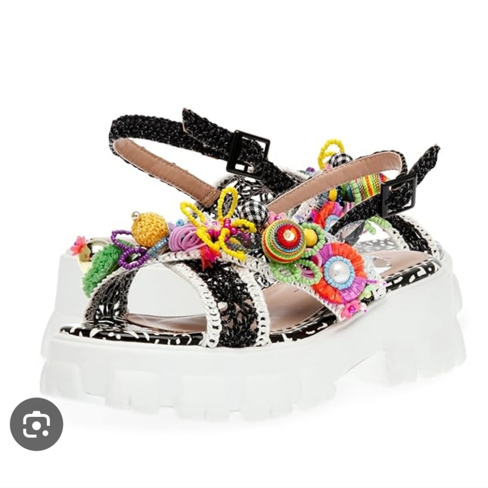 Betsey Johnson Embellished Sandals 7.5